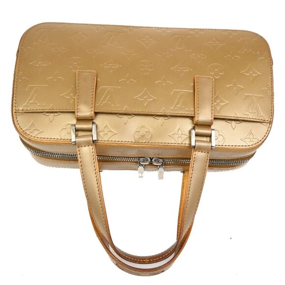 LOUIS VUITTON Shelton MM Hand Bag Monogram Mat Leather Gold M55177 34TA037 - Picture 5 of 16